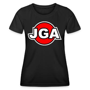 JGA - Frauen Funktions-T-Shirt - Schwarz - Vorne - AI Model Female 172 light (172cm)