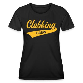Clubbing Crew (Party / Nightlife / Gold) - Women's Functional T-Shirt - black - Front - AI Model Female 172 light (172cm)