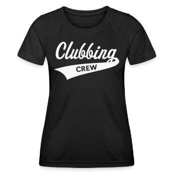 Clubbing Crew (Party / Nightlife / White) - Women's Functional T-Shirt - black - Front - AI Model Female 172 light (172cm)