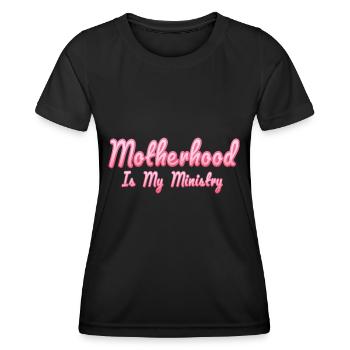 La maternité est mon ministère - T-shirt sport Femme - noir - Devant - AI Model Female 172 light (172cm)