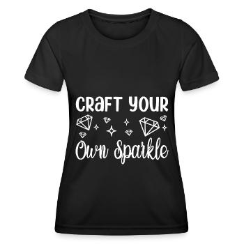 Artiste de peinture au diamant Créez votre propre éclat - T-shirt sport Femme - noir - Devant - AI Model Female 172 light (172cm)