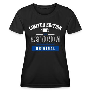 Limited Edition 100% - Astronomer - Original - Women's Functional T-Shirt - black - Front - AI Model Female 172 light (172cm)