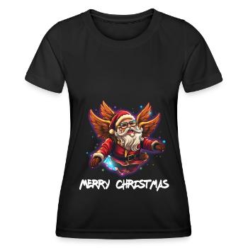 Weihnachtsmann, Ugly Christmas - Frauen Funktions-T-Shirt - Schwarz - Vorne - AI Model Female 172 light (172cm)