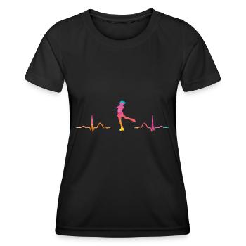 Eiskunstläufer Schlittschuhlaufen Eiskunstlauf - Frauen Funktions-T-Shirt - Schwarz - Vorne - AI Model Female 172 light (172cm)