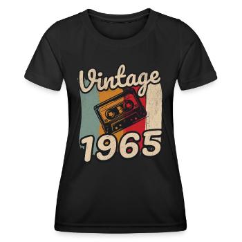1965 Jahrgang - Frauen Funktions-T-Shirt - Schwarz - Vorne - AI Model Female 172 light (172cm)