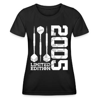 LIMITED EDITION 2005 DARTS 21. GEBURTSTAG - Frauen Funktions-T-Shirt - Schwarz - Vorne - AI Model Female 172 light (172cm)