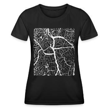 Krakel Hintergrund Struktur - Frauen Funktions-T-Shirt - Schwarz - Vorne - AI Model Female 172 light (172cm)