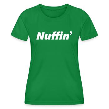 Nuffin Nichts Kein Kommentar Lustig - Frauen Funktions-T-Shirt - Kelly Green - Vorne - AI Model Female 172 dark (172cm)