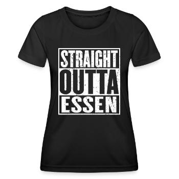Straight Outta Essen Vintage - T-shirt sport Femme - noir - Devant - AI Model Female 172 light (172cm)