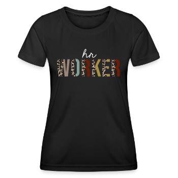 hr worker hr worker leopardHR Worker Leopard Print - T-shirt sport Femme - noir - Devant - AI Model Female 172 light (172cm)