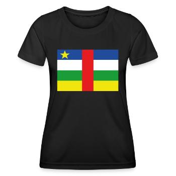 Drapeau officiel de la République centrafricaine Afrique - T-shirt sport Femme - noir - Devant - AI Model Female 172 light (172cm)