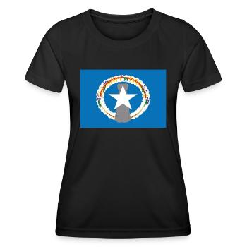 Official Northern Mariana Islands Flag Marianan - Women's Functional T-Shirt - black - Front - AI Model Female 172 light (172cm)