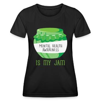 Mental Health Awareness ist meine Jam Mental Illness - Frauen Funktions-T-Shirt - Schwarz - Vorne - AI Model Female 172 light (172cm)