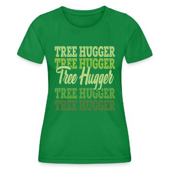 Tree Hugger Tree Protection - Women's Functional T-Shirt - kelly green - Front - AI Model Female 172 dark (172cm)