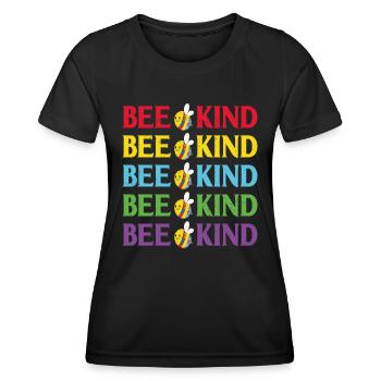 Bee Kind Kindness Quotes - Women's Functional T-Shirt - black - Front - AI Model Female 172 light (172cm)
