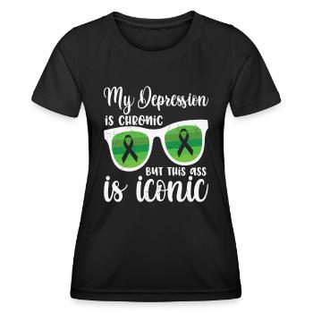 Eff Meine Angst Angst Zitate - Frauen Funktions-T-Shirt - Schwarz - Vorne - AI Model Female 172 light (172cm)