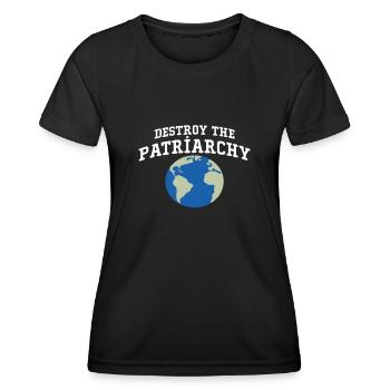 Destroy The Patriarchy - Women's Functional T-Shirt - black - Front - AI Model Female 172 light (172cm)