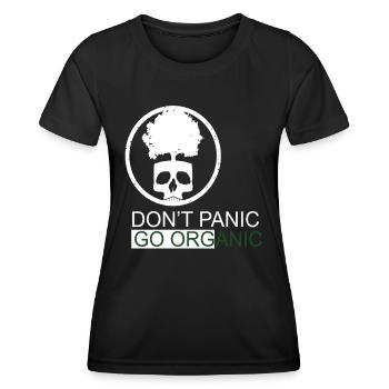 Ne paniquez pas Allez Bio Citations Bio - T-shirt sport Femme - noir - Devant - AI Model Female 172 light (172cm)