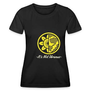 Es ist keine Uranus Earth Protection Unterstützung - Frauen Funktions-T-Shirt - Schwarz - Vorne - AI Model Female 172 light (172cm)