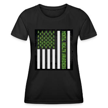 Bewusstsein für psychische Gesundheit Aufklärung über psychische - Frauen Funktions-T-Shirt - Schwarz - Vorne - AI Model Female 172 light (172cm)