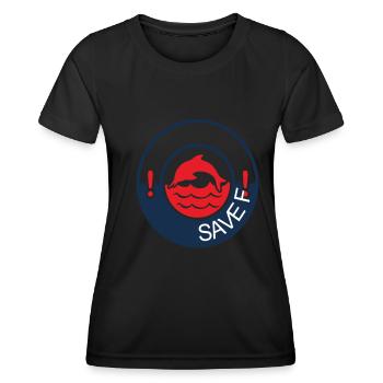 Save The Aquatic Life Sea Protection Unterstützung - Frauen Funktions-T-Shirt - Schwarz - Vorne - AI Model Female 172 light (172cm)