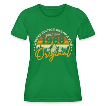 Geschenk Geburtstag 1968 55 Jahre - Frauen Funktions-T-Shirt - Kelly Green - Vorne - AI Model Female 172 dark (172cm)