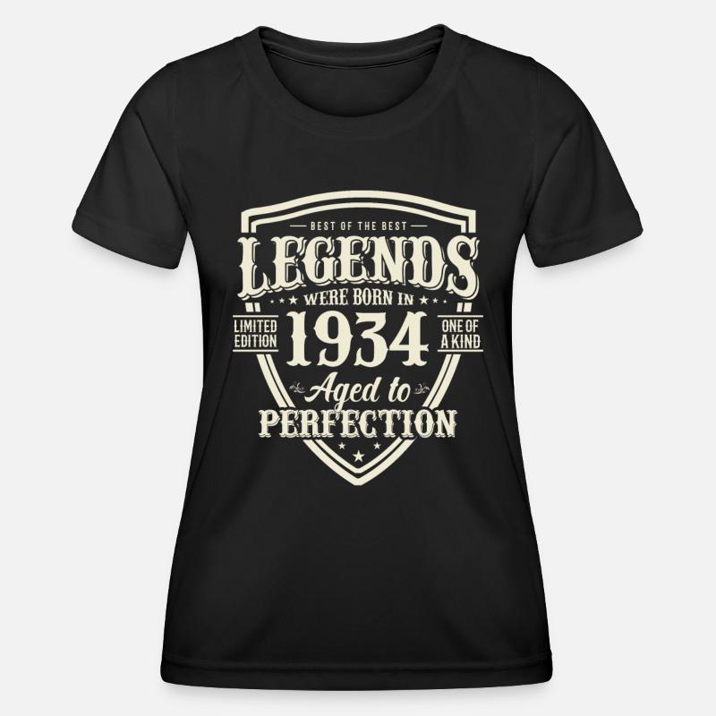 Elegant gift for 90th birthday - Women's Functional T-Shirt - black