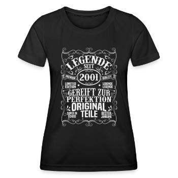 Legendär seit 2001 – 22/23 Jahre - Frauen Funktions-T-Shirt - Schwarz - Vorne - AI Model Female 172 light (172cm)