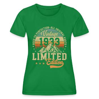1933 Vintage Birthday - Women's Functional T-Shirt - kelly green - Front - AI Model Female 172 dark (172cm)