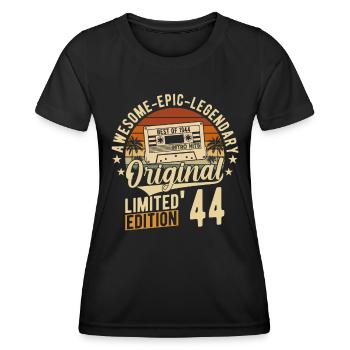80th birthday 1944 - Women's Functional T-Shirt - black - Front - AI Model Female 172 light (172cm)