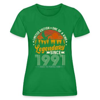 Elégance Intemporelle 1991 - T-shirt sport Femme - vert - Devant - AI Model Female 172 dark (172cm)