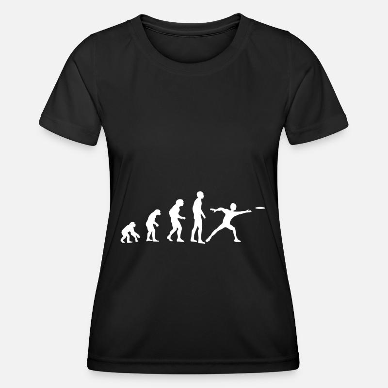 Evolution Discgolf - Frauen Funktions-T-Shirt - Schwarz