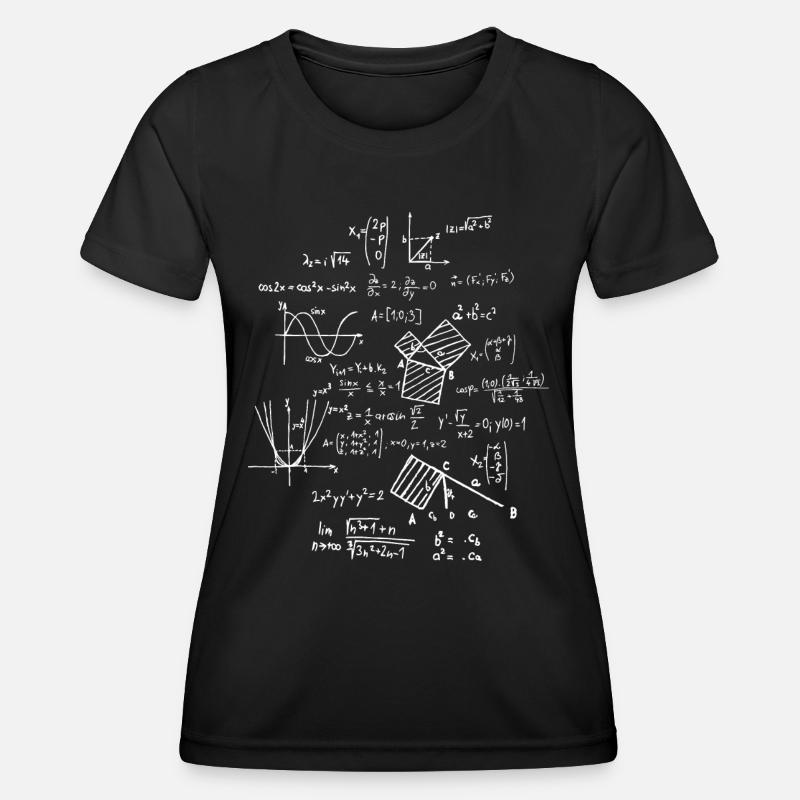 Mathematics Math Mathematician mathematical formulas - Women's Functional T-Shirt - black