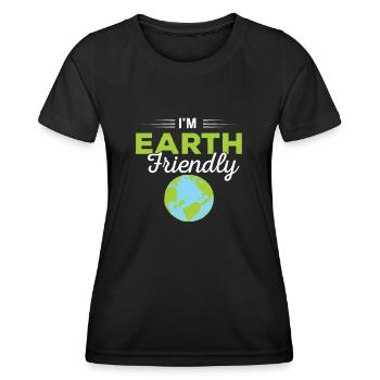 Ich bin umweltfreundliche Umwelt Erneuerbare Energien - Frauen Funktions-T-Shirt - Schwarz - Vorne - AI Model Female 172 light (172cm)