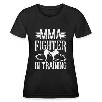 Combattant de MMA dans l’entraînement des arts martiaux mixtes - T-shirt sport Femme - noir - Devant - AI Model Female 172 light (172cm)