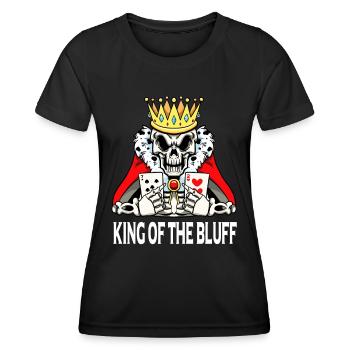 Poker Player King Of The Bluff Poker Cards Poker - Women's Functional T-Shirt - black - Front - AI Model Female 172 light (172cm)