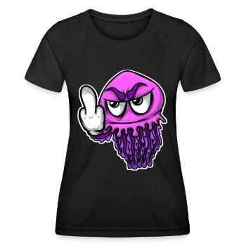 Méduse méduse du majeur Méduse - T-shirt sport Femme - noir - Devant - AI Model Female 172 light (172cm)