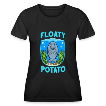 Seekühe Floaty Kartoffel Seekuh - Frauen Funktions-T-Shirt - Schwarz - Vorne - AI Model Female 172 light (172cm)