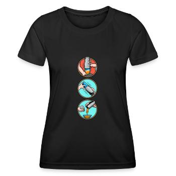Cocktails Barman Mix Barman à cocktails - T-shirt sport Femme - noir - Devant - AI Model Female 172 light (172cm)