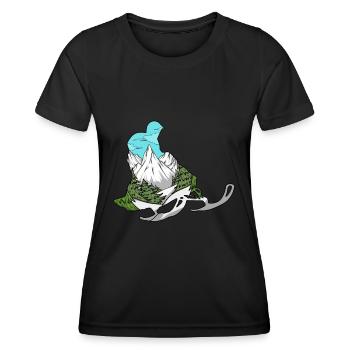Motorschlitten Schneemobil Wintersport Schneemobiler - Frauen Funktions-T-Shirt - Schwarz - Vorne - AI Model Female 172 light (172cm)