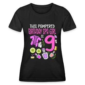 Spa Birthday For Girls 9th Spa Birthday Party - Women's Functional T-Shirt - black - Front - AI Model Female 172 light (172cm)