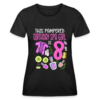 Spa Birthday For Girls 8th Spa Birthday Party - Women's Functional T-Shirt - black - Front - AI Model Female 172 light (172cm)