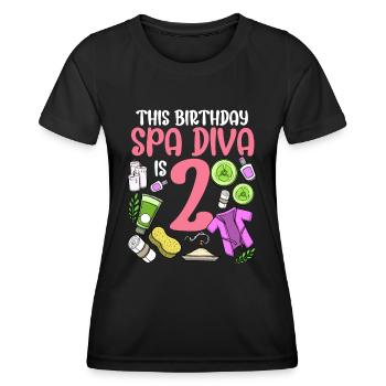 Spa Birthday For Girls 2nd Spa Birthday Party - Women's Functional T-Shirt - black - Front - AI Model Female 172 light (172cm)