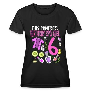 Spa Birthday For Girls 6th Spa Birthday Party - Women's Functional T-Shirt - black - Front - AI Model Female 172 light (172cm)