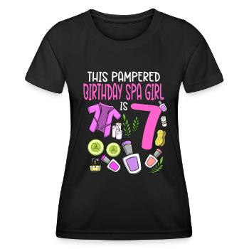 Spa Birthday For Girls 7th Spa Birthday Party - Women's Functional T-Shirt - black - Front - AI Model Female 172 light (172cm)