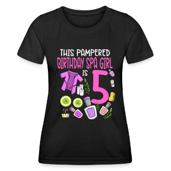 Spa Birthday For Girls 5th Spa Birthday Party - Women's Functional T-Shirt - black - Front - AI Model Female 172 light (172cm)