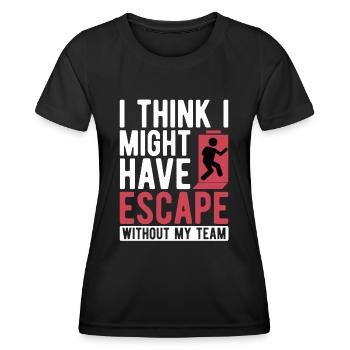 Escape Room Escape Room Lover Escaping - Women's Functional T-Shirt - black - Front - AI Model Female 172 light (172cm)