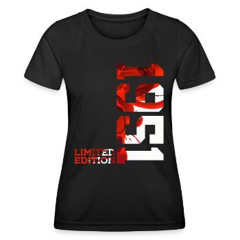 75TH BIRTHDAY 75TH ANNIVERSARY LIMITED EDITION 1951 - Women's Functional T-Shirt - black - Front - AI Model Female 172 light (172cm)