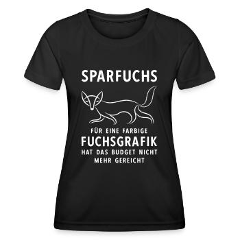 Sparfuchs Budget I Geizhals Geiz Schwaben Geld - Frauen Funktions-T-Shirt - Schwarz - Vorne - AI Model Female 172 light (172cm)