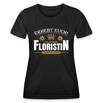 Floristin - Frauen Funktions-T-Shirt - Schwarz - Vorne - AI Model Female 172 light (172cm)